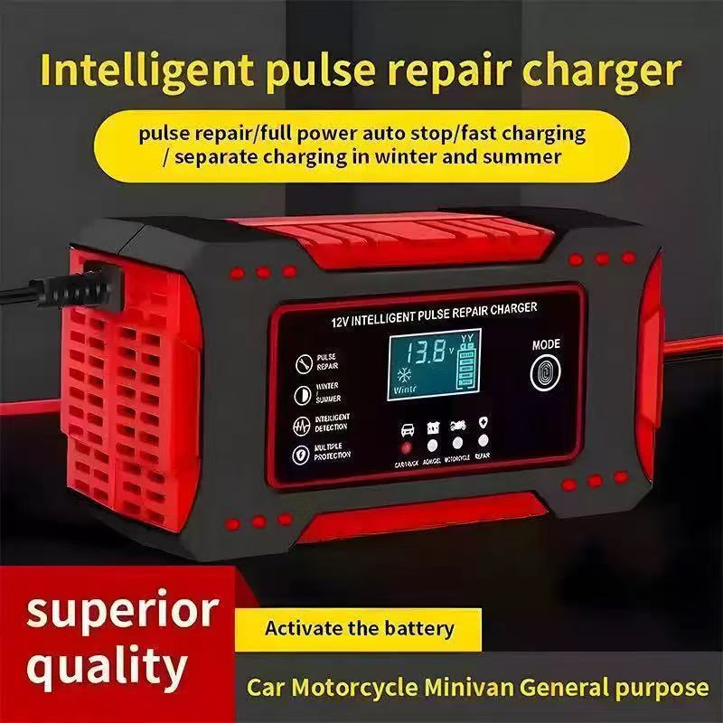 12v6a iron lithium charger 12v charger motorcycle charger 12v6a car battery charger