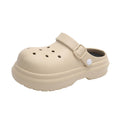 Women's clogs summer outdoor wear non-slip thick sole slippers "stomping on shit" feel couple casual two-wear closed-toe beach sandals