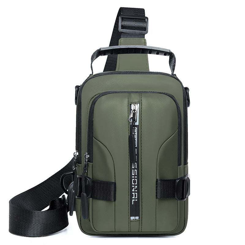 Breast bag 2025 new business commuter messenger bag men's trend simple handbag large capacity lightweight shoulder bag