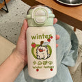 Cartoon blow dog thermos cup 316 stainless steel kids water cup cute good looks straw cup water kettle wholesale