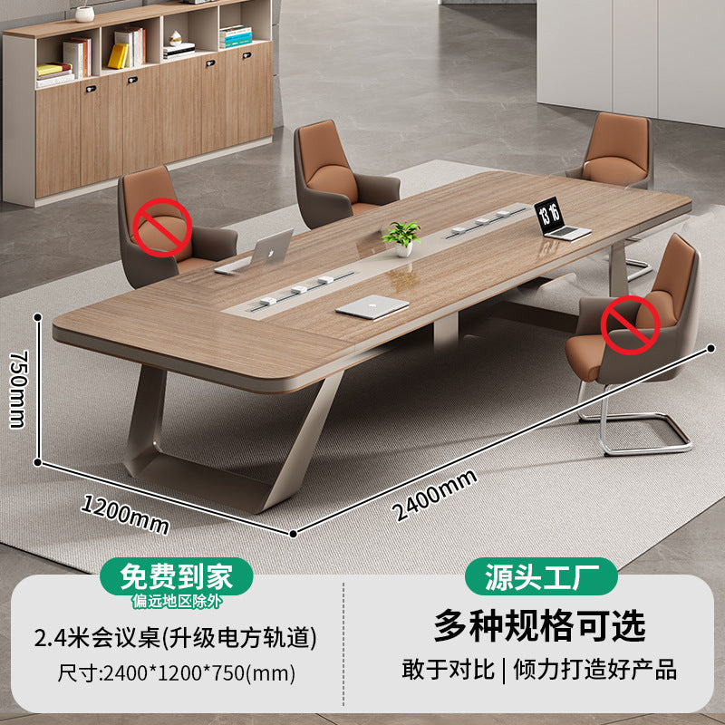 Saint li conference table long table training office furniture rectangular table office large casual modern table and chair combination