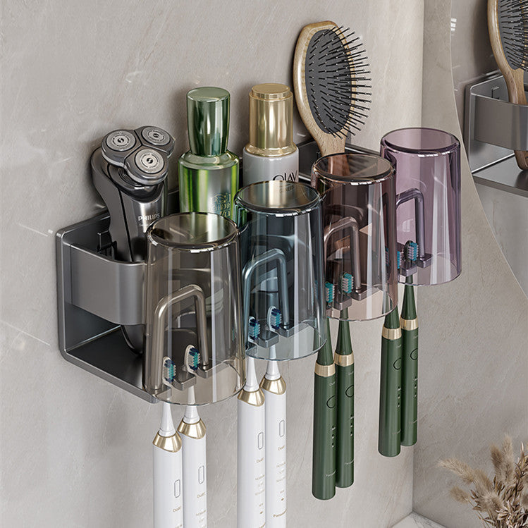 Removable toothbrush rack No punching mouthwash cup holder Wall hanging storage rack Electric toothbrush Toothpaste holder Wholesale