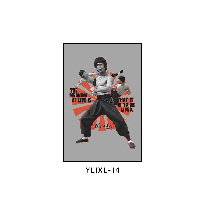 Bruce Lee poster decorative painting martial arts boxing gym taekwondo sanda inspirational gym hanging painting bedroom study mural