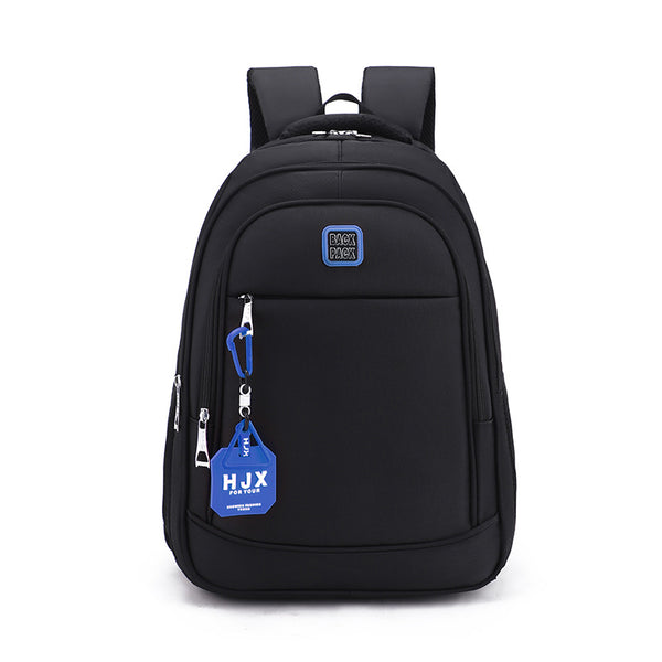 New business and leisure backpack printed logo male student simple design 15.6 inch computer bag junior high school student schoolbag