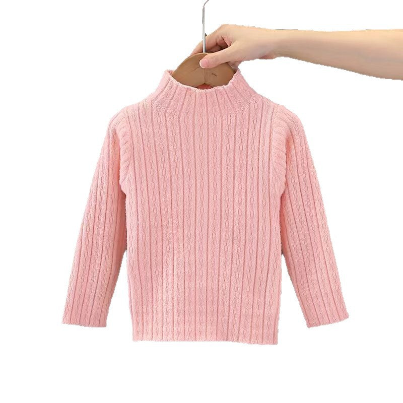 Kids' sweater: new  winter collection - knitted top, fleece-lined, anti-pilling, stylish and warm base layer for babies