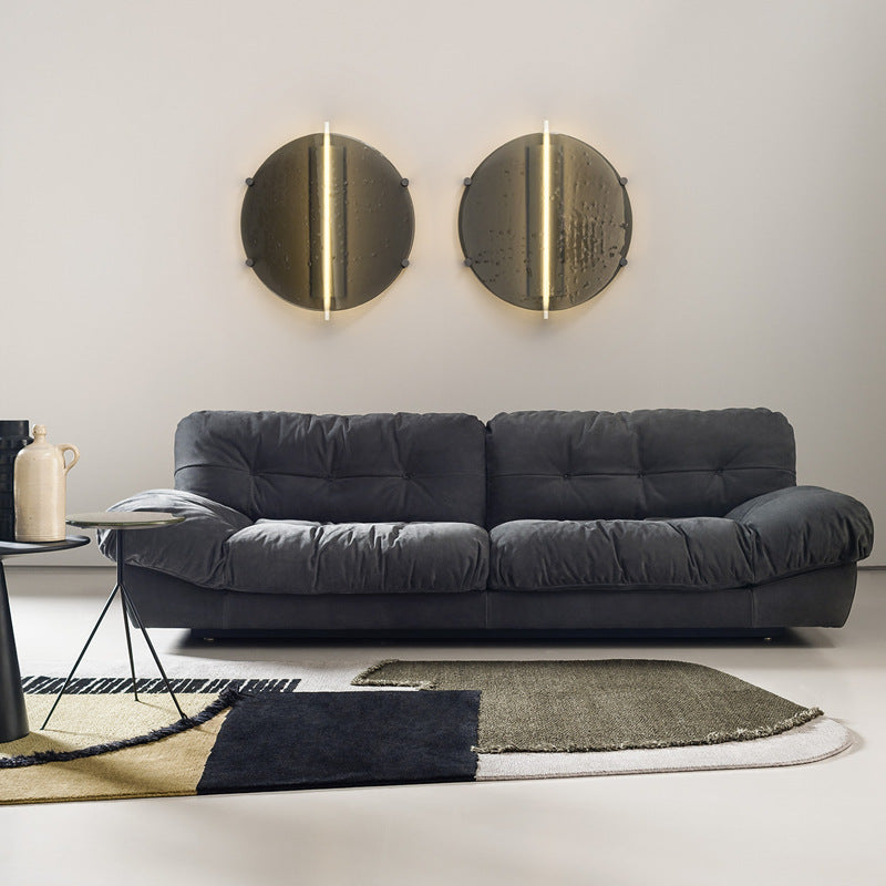 Custom solid wood fabric sofa cloud sofa italian minimalist living room sofa lazy down cream style
