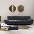 Custom solid wood fabric sofa cloud sofa italian minimalist living room sofa lazy down cream style