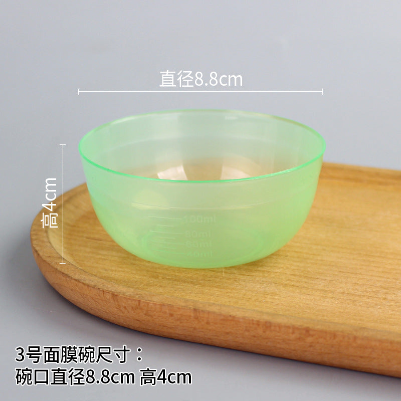 Beauty bowl spa mask mixing tool plastic mask bowl wholesale set - flat rim bowl