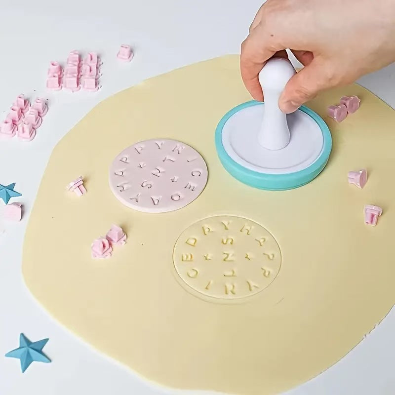 Cookie cutter alphabet number symbol stencil - fondant baking, ultra-light clay diy printing press mold