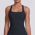 Cloud-feel brushed racerback tank top for women, quick-drying, outdoor casual running fitness top, yoga wear