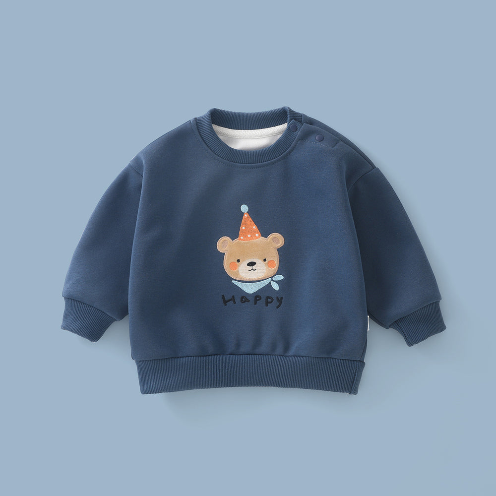 Baby sweatshirt boys and girls autumn clothes long sleeves children's spring autumkids round neck baby style tops bottom shirt