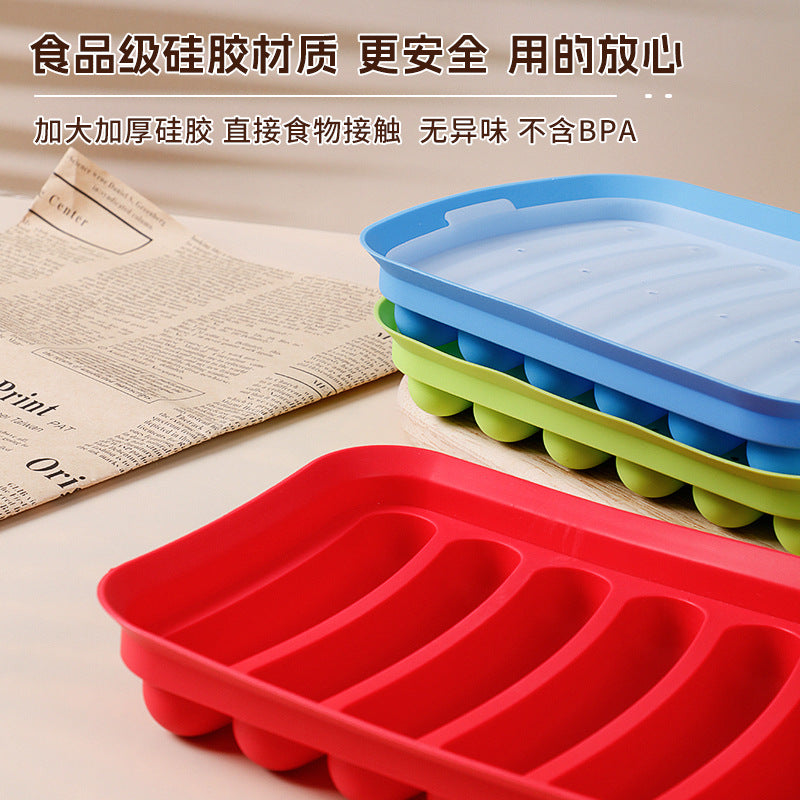 hot-selling silicone sausage mold, high temperature resistant for home food grade sausage mold, steamed ham sausage mold box