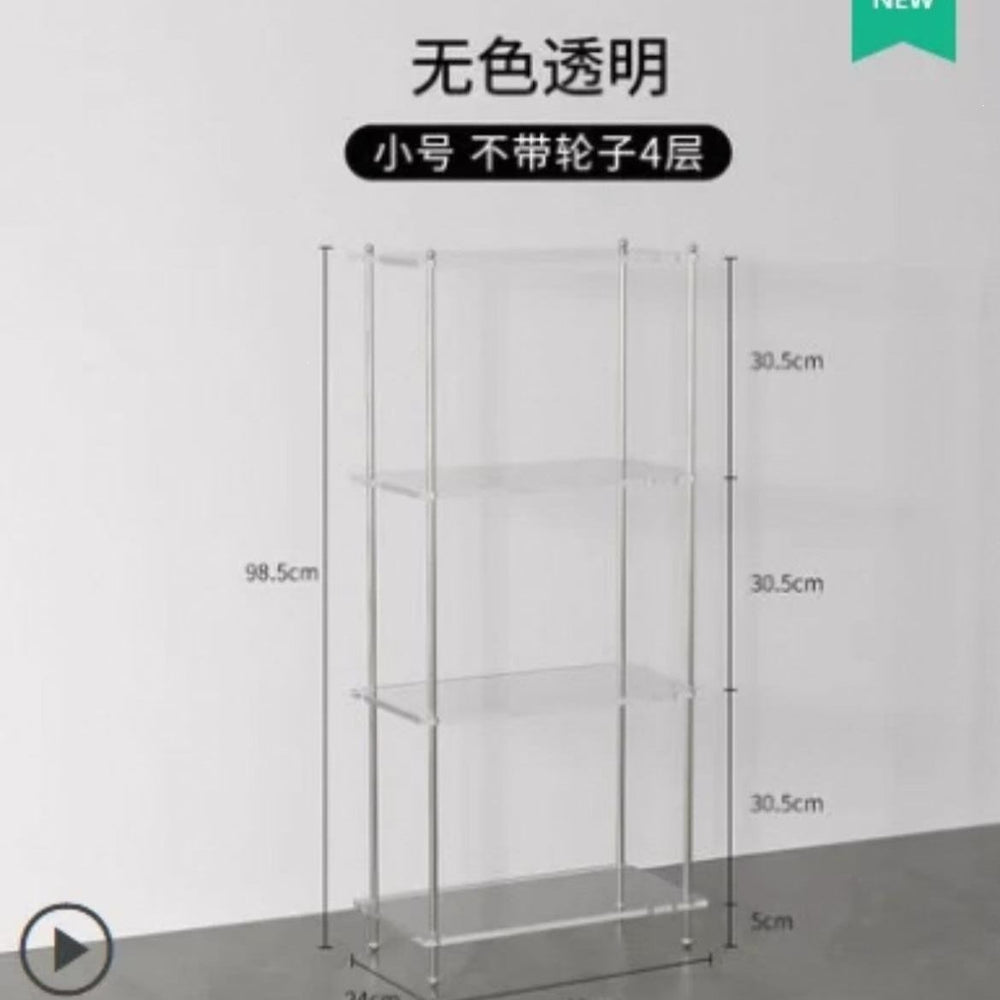 Trolley second-hand acrylic movablecasual bedside table sofa side table popular storage multi-layer storage rack