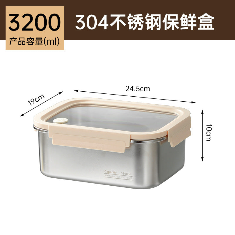 High-style stainless steel lunch box, microwave-safe bento box, perfect for office workers, and a food-sealing container