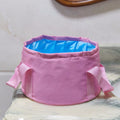 Foldable basin - portable travel round durable travel essential - outdoor water tank - portable bucket - collapsible wash basin