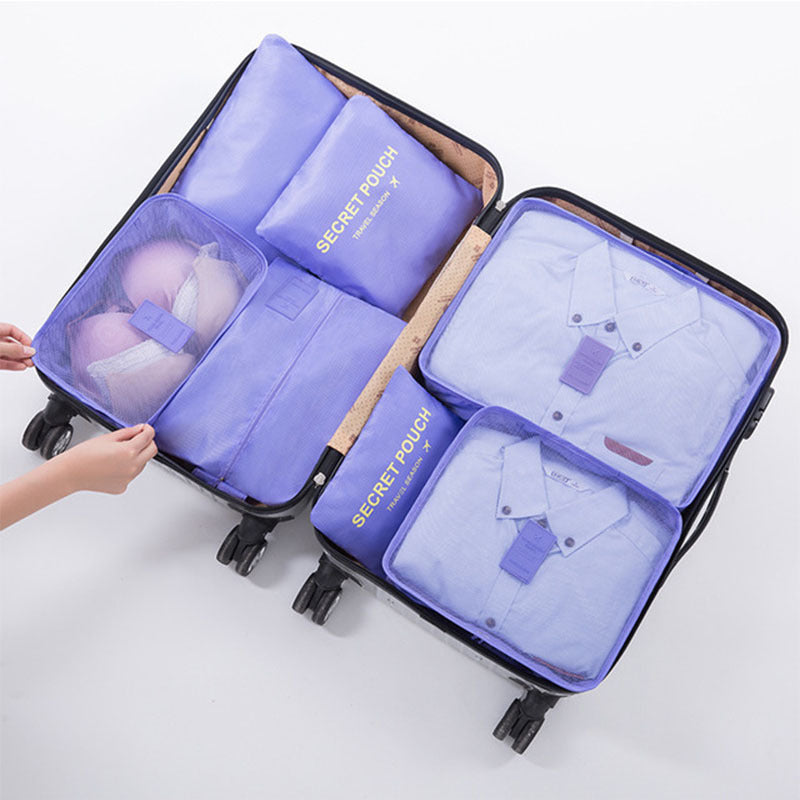 six-piece set, seven-piece storage bag, travel goods classification storage bag, business trip multi-functional clothing finishing set
