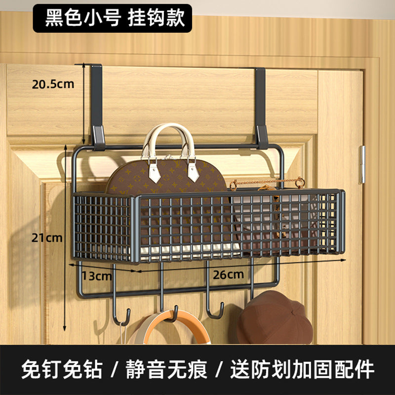 Over-the-door hook: your ultimate entryway organizer! wall-mounted, no-drill storage rack for bedroom closet, side-mounted clothes hanger