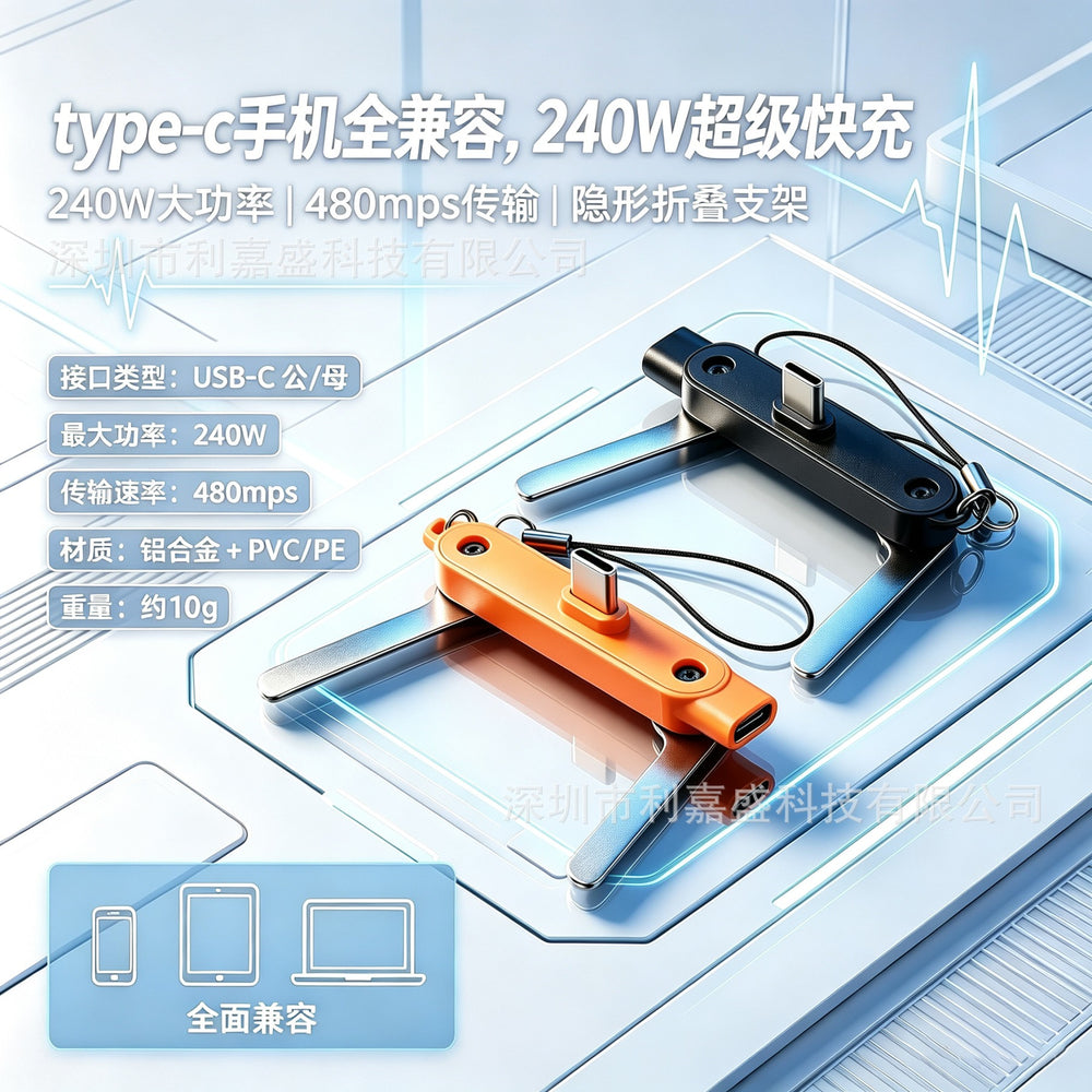 exclusive type-c mobile phone holder adapter 240w charging multi-function foldable tablet super fast charging