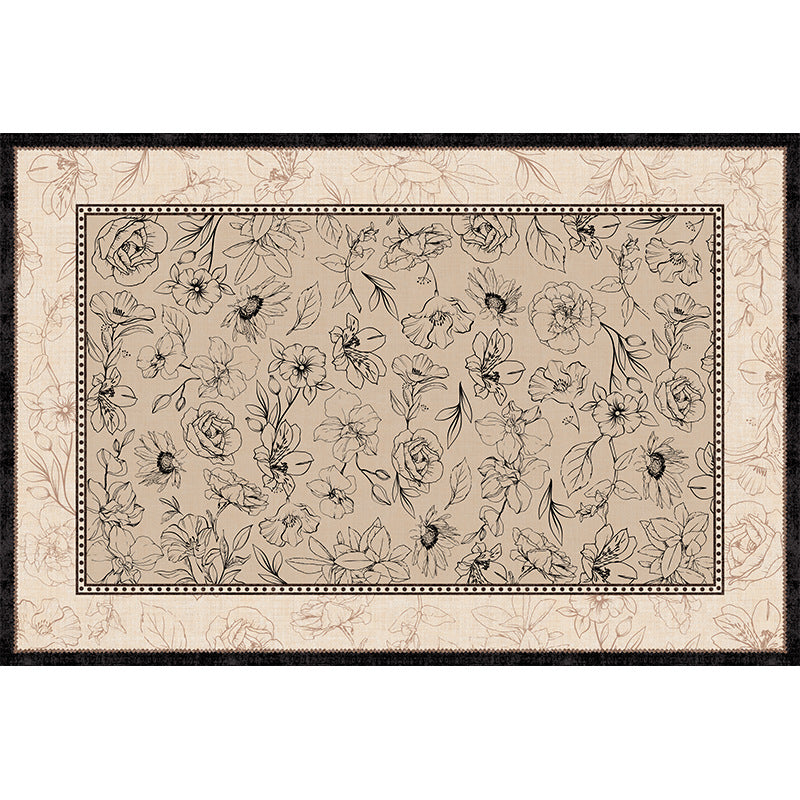 Carpet living room french retro2026new arrival medieval no-wash wipeable waterproof anti-fouling bedroom maintenance-free bedside blanket