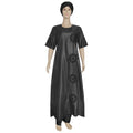 Wholesale   two-piece set short sleeve matte fabric dress with headscarf maxi dress plus size women's