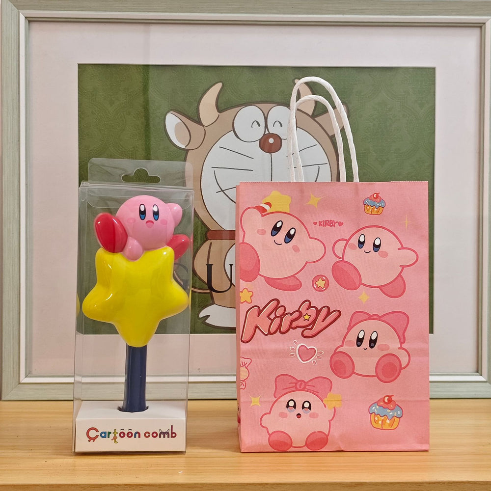 Cute kirby air cushion comb - anti-static, cartoon design, girly massage comb for home use, kids & girls