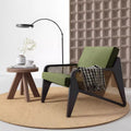 New chinoiserie chair designer rattan sofa chair wabi-sabi style single chair medieval style solid wood casual chair single chair
