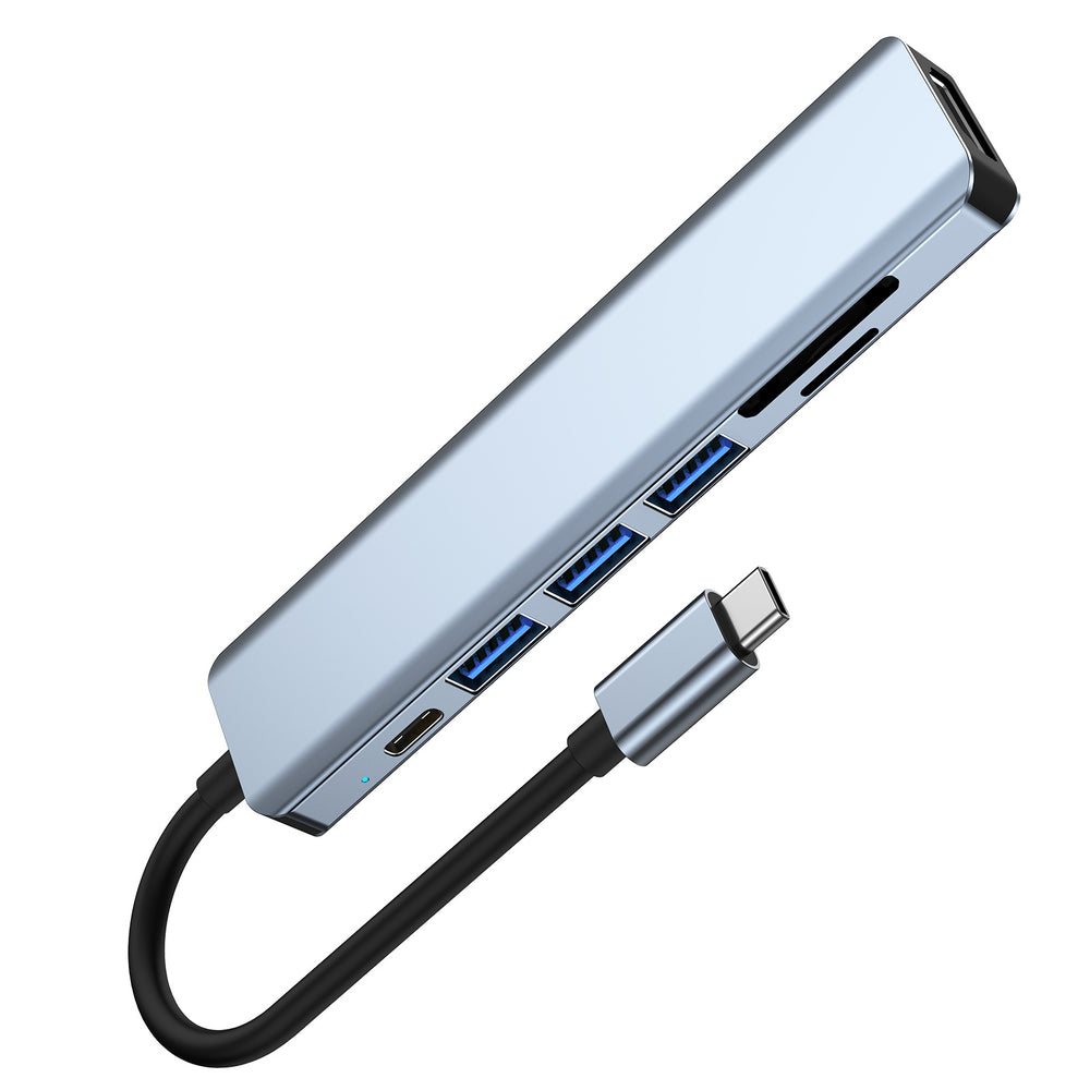 , in-stock, amazon hot-selling type-c docking station, compatible with huawei, apple, and ipad. multi-port expansion dock