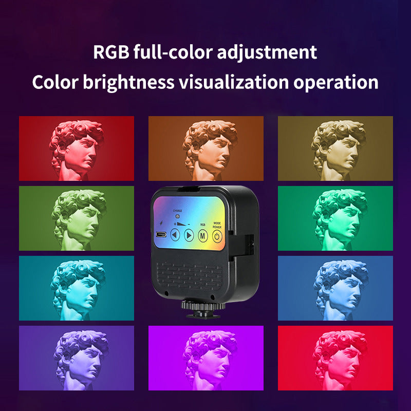 Filling light live pocket light RGB full color MINI photography camera mobile phone filling light ledlight filling light