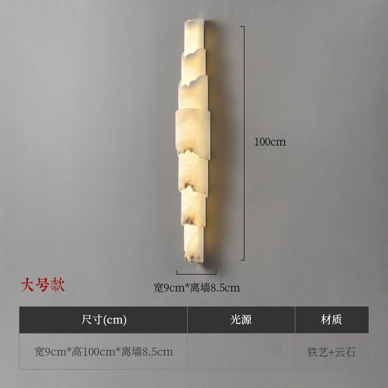 accessible luxury designer marble wall lamp bedside postmodern casual bedroom living room background atmosphere lamp