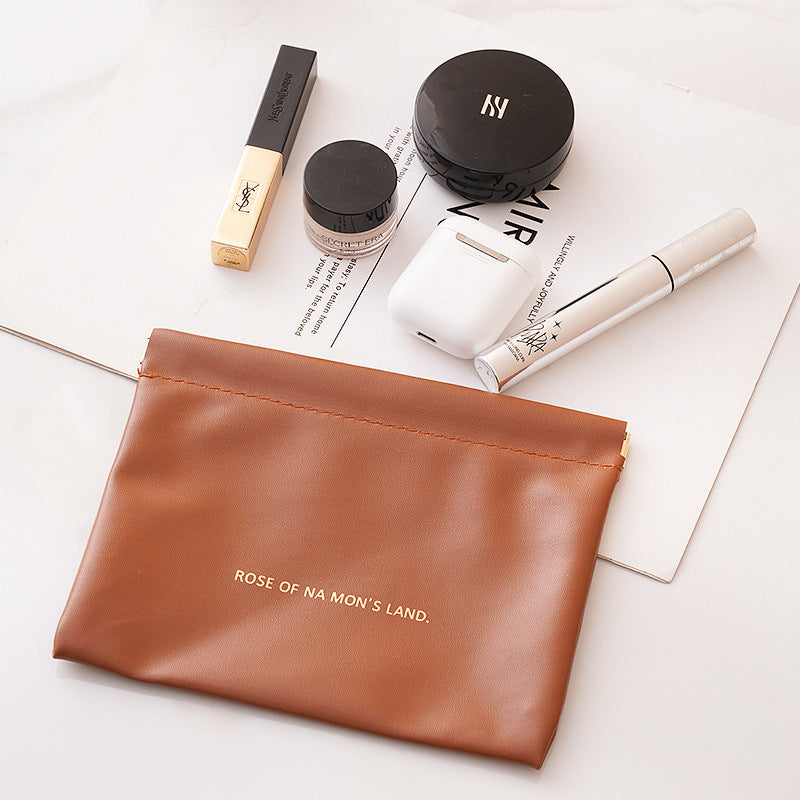 Automatic closure, shrapnel storage bag, data cable, earphone, portable storage bag, going out, cosmetics, cosmetic bag mouth, red envelope.