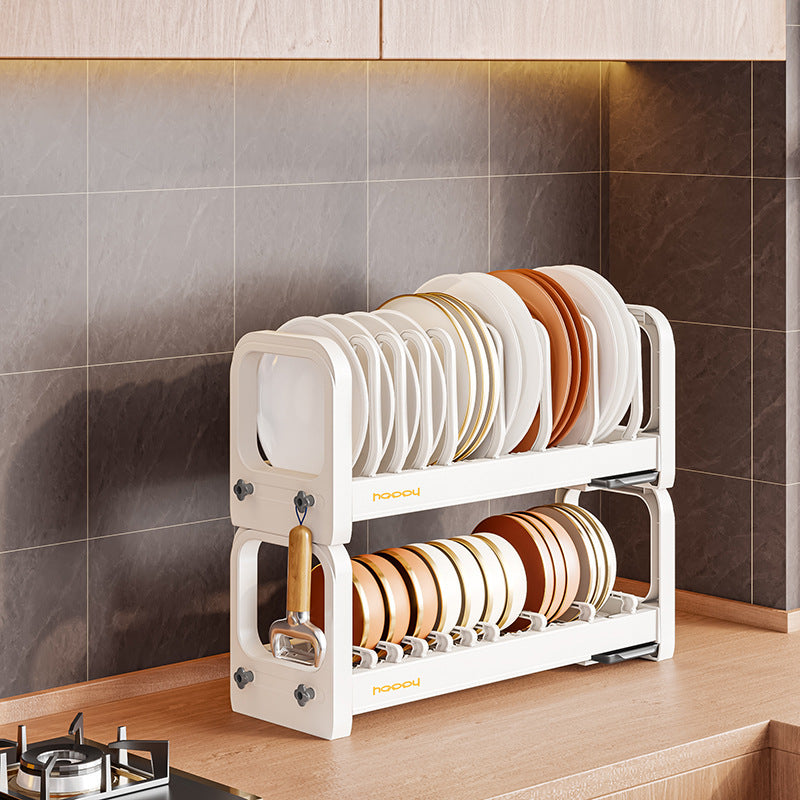 Dish storage rack Drain rack Household multi-functional bowl rack Tableware storage box Cupboard Kitchen dish rack