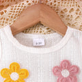 Children's clothing  cross-border girl flower white tops+shortssuitsummer new