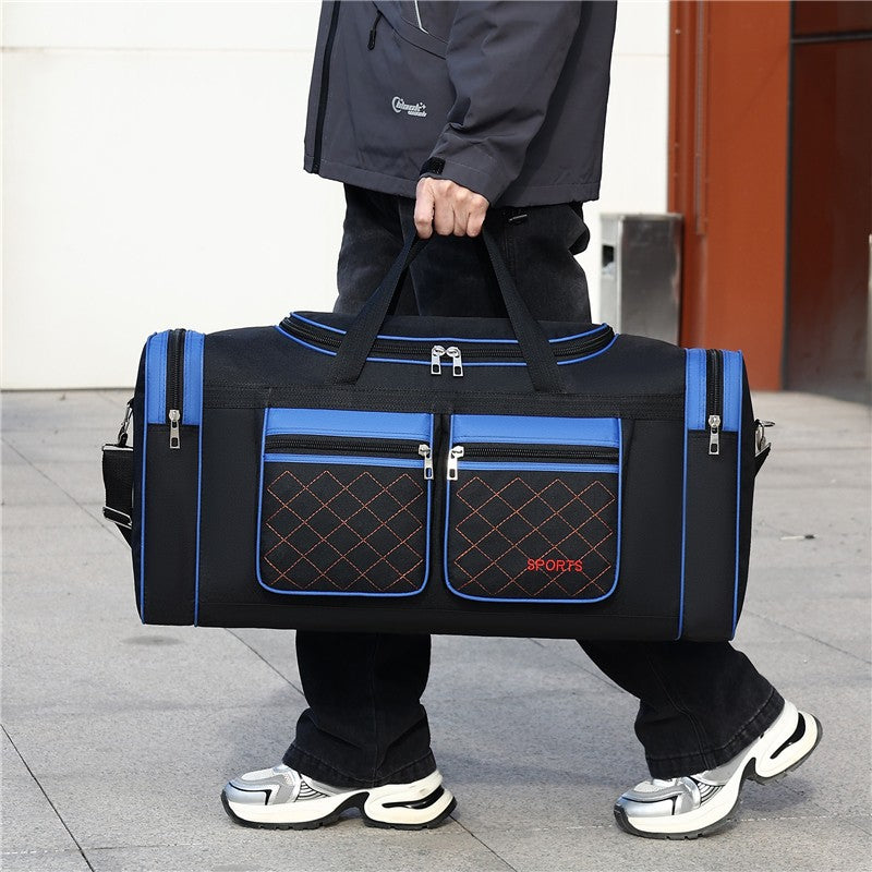 Short business trip oversized capacity travel bag men go out to work duffel bag dry and wet separation outdoor camping storage bag