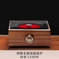 Walnut tea maker, vertical stripes glass teapot, double filter liner, tea stove, tea water separation, heat-resistant glass