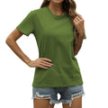 Solid color t-shirt, cotton,  cross-border women's t-shirt