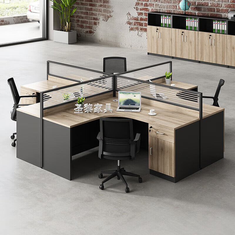 Saint li office desk and chair set - financial desk, partitioned computer desk, workstation, office staff desk