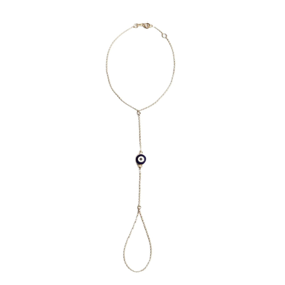 Shopee cross-border hot seller: exquisite minimalist european and american faceted round disc evil eye bracelet - unique jewelry for women