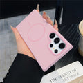 Suitable for samsung s26ultra soft fine ring magnetic phone case s25plus skin-feeling magnetic anti-fall protective case