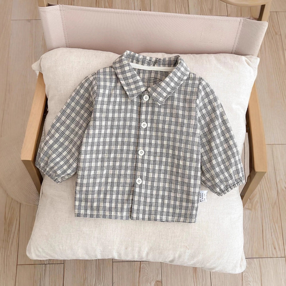 boys' shirt set, stylish spring/autumn outfit for baby boys, new infant romper for outdoor wear