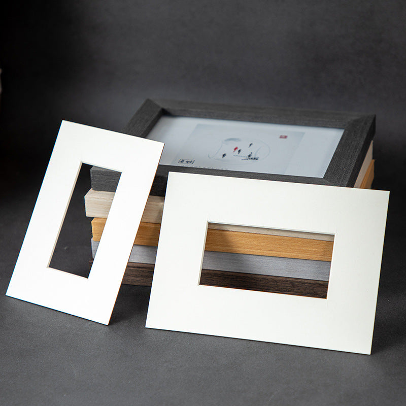 Photo frame cardboard lined picture frame mounted square 7 inches 8 10 12 inches 16 inches can be customized, single shot will not be shipped.