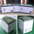 Small ice cream cabinet display freezer glass door mini arc refrigerated and frozen small refrigerator glass cover ice cream cabinet