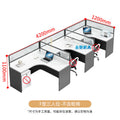 F-type three-person desk - cabinet and chair not included