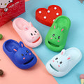 Rabbit slippers non-slipkidsgirl stomping on shit soft bottom children cartoon boys and girls indoor home bath sandals