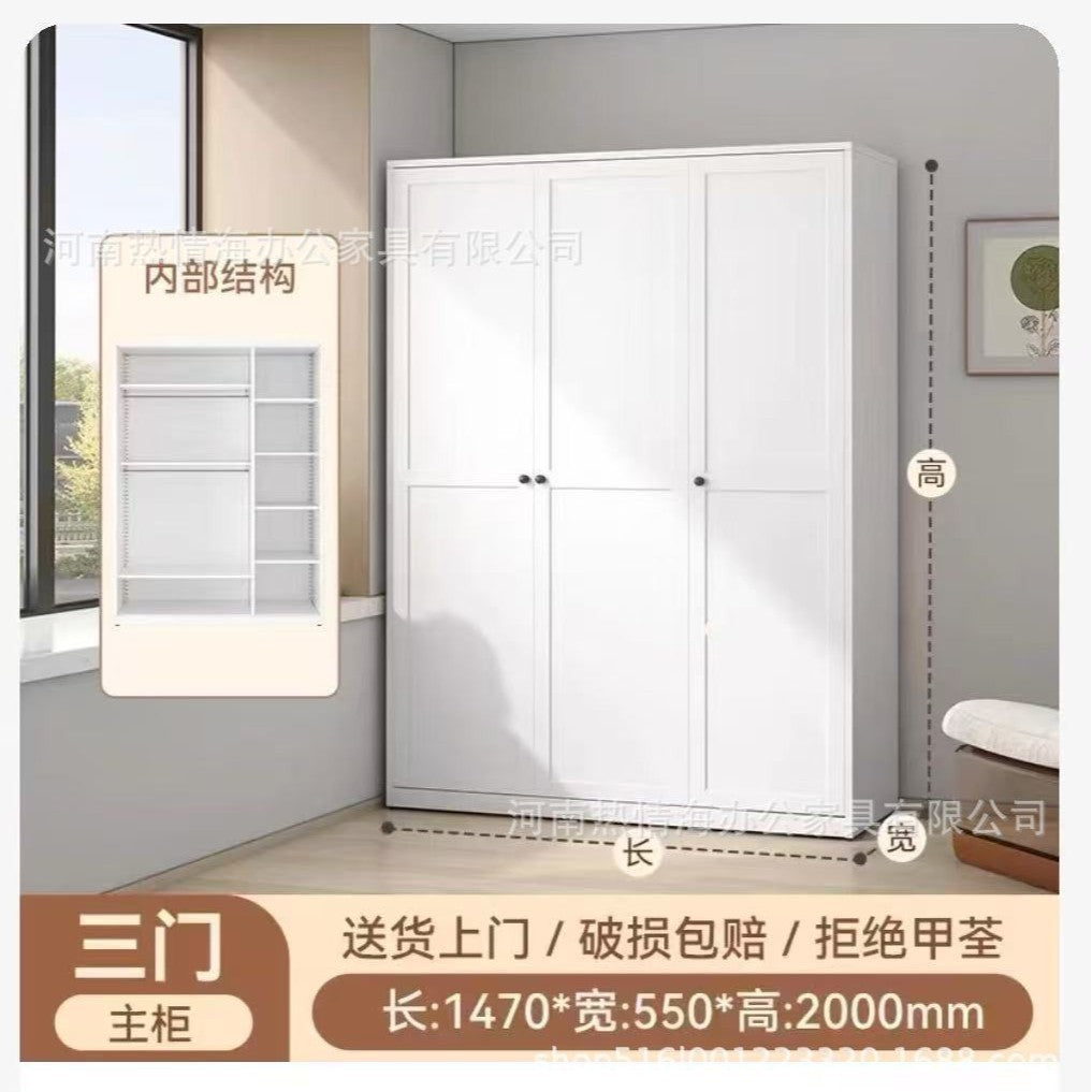 Steel wardrobe formaldehyde-free household bedroom small apartment large wardrobe metal iron storage cabinet