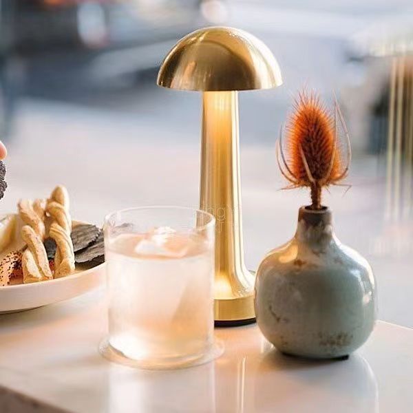 Usb rechargeable bar table lamp - retro decorative ambient light for coffee shops, restaurants, ktv, desktops, outdoor camping - touch control night light