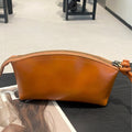 Retro first-layer cowhide women's bag women's bag fashion practical dumpling bag shell bag casualeasiest for match clutch bag