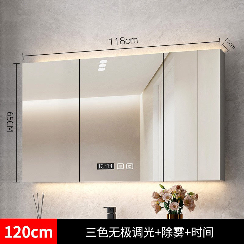 Smart bathroom mirror cabinet, separate wall-mounted bathroom with light, vanity mirror, bathroom mirror with rack storage