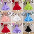 Children's clothing baby girl white sleeveless dress spring summer small horse embroider pattern vest