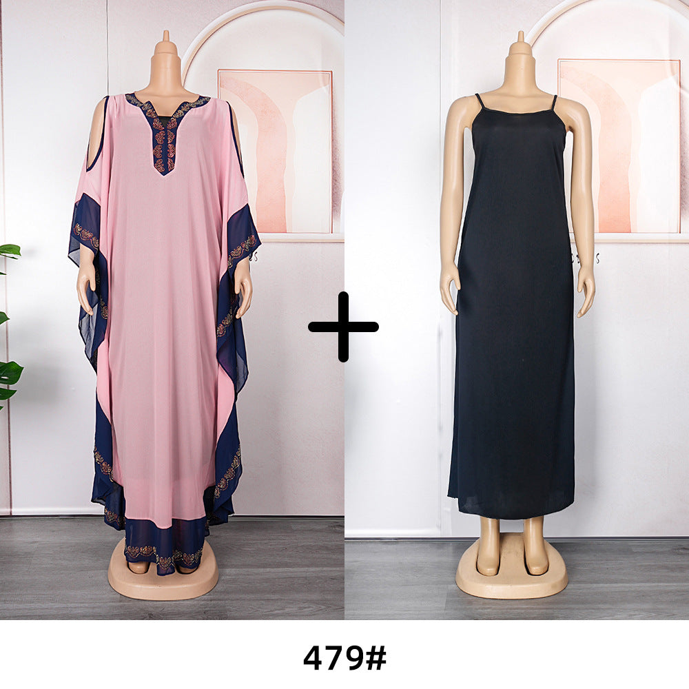 cross-border e-commerce: tiktok hot-selling plus-size women's dresses for europe, america, and africa -  trending long dresses with straps