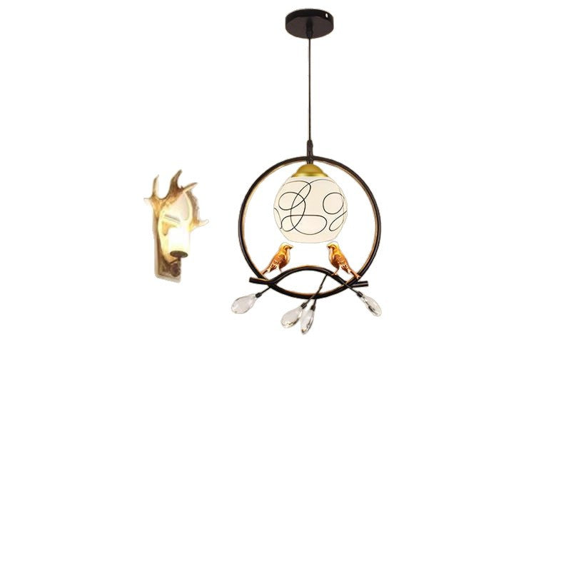 Hallway, aisle, entrance, bird chandelier, cloakroom, foyer, entrance lamp, for home, feng shui entrance chandelier